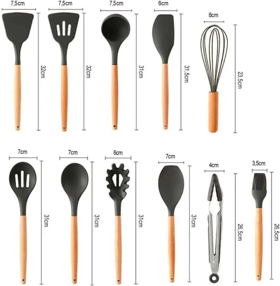 Kit colheres de silicone